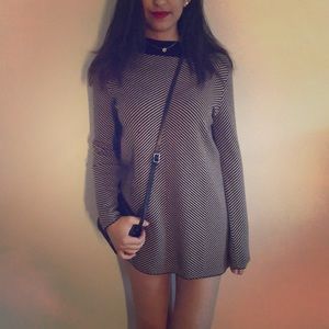 Black and brown striped dress